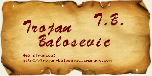 Trojan Balošević vizit kartica